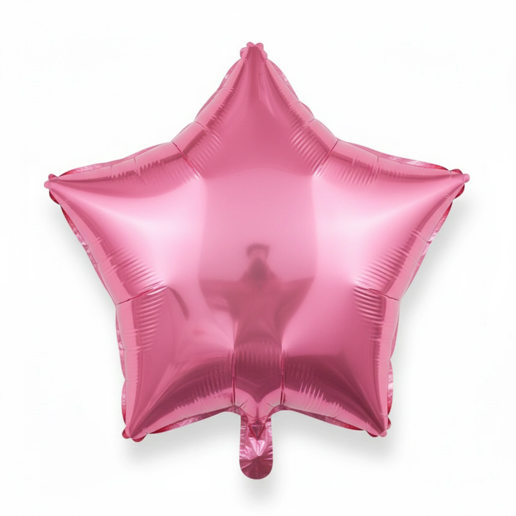 Globo Metalizado Estrella Rosa 18" (45 cm)