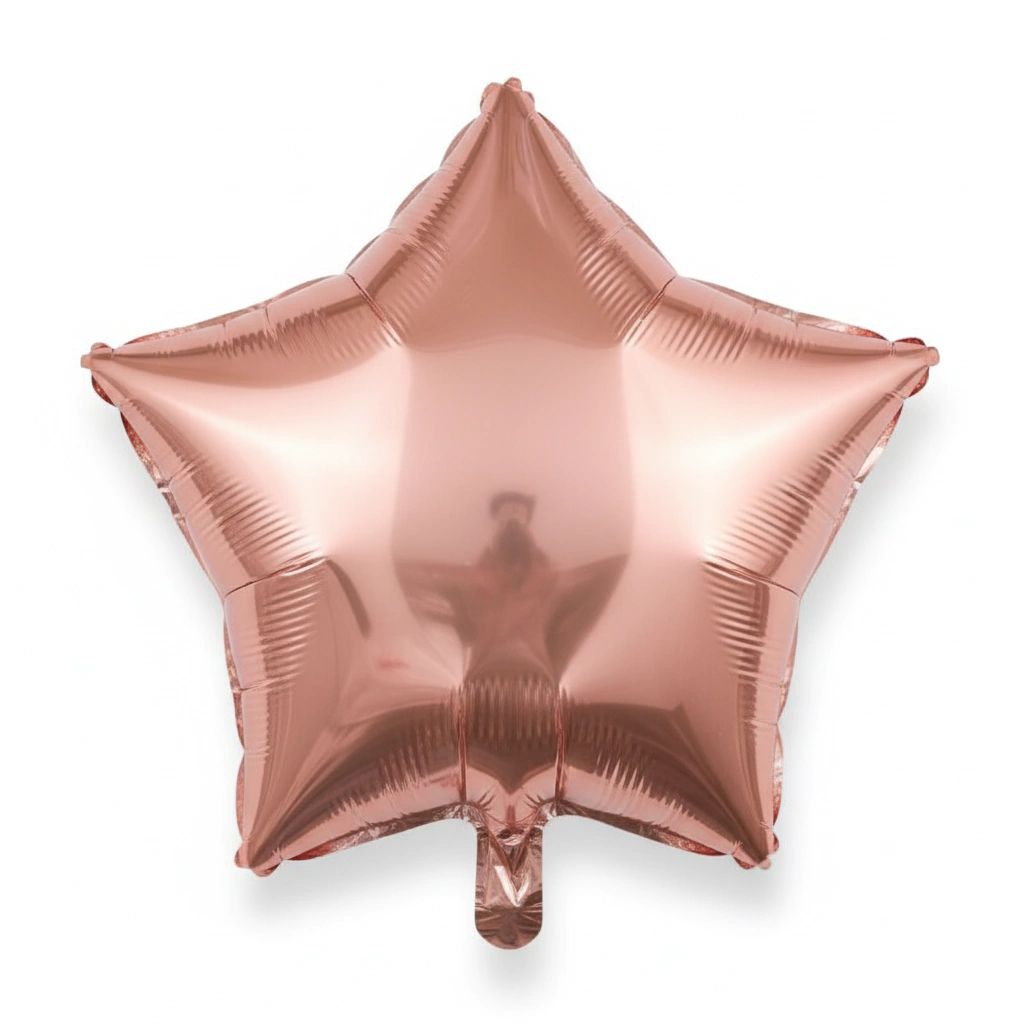 Globo Metalizado Estrella Rosa Gold 18" (45 cm)