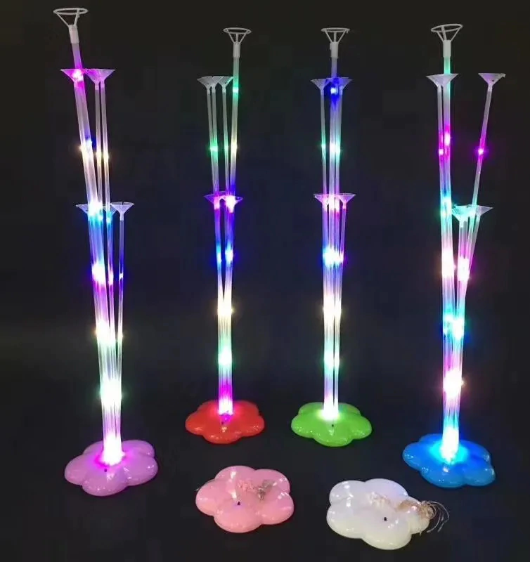 Exhibidor De Globos X7 Luminoso Multicolor 70Cm Pila Aa