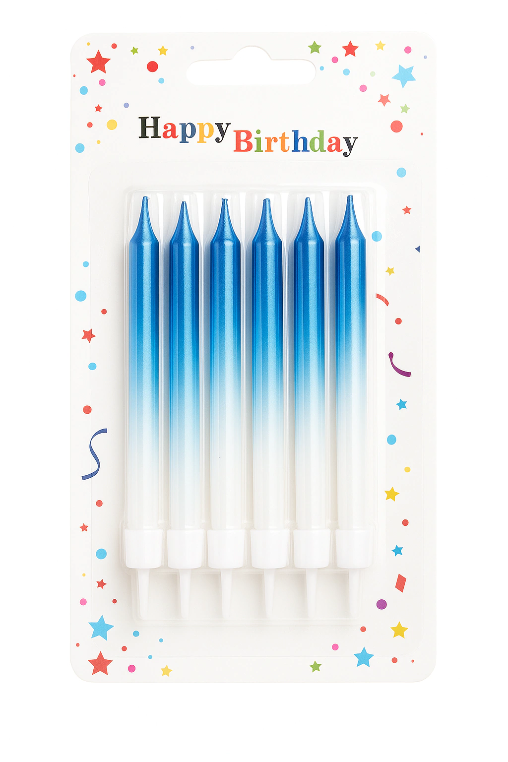 Vela Degrade Con Portavela X6U Azul
