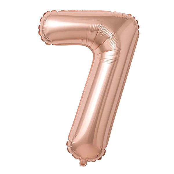 Globo Metalizado Número 7 Rosa Gold 16" (40 cm)