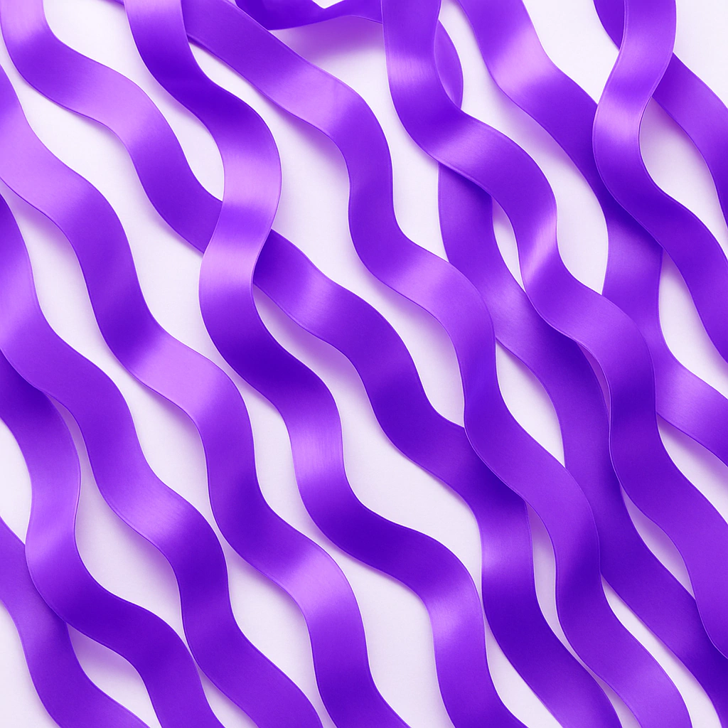 Cortina Metalizada con Ondas Violeta