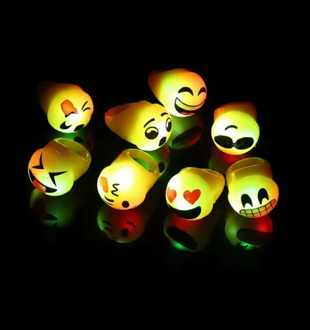 Anillo Luminoso de Silicona Emoji Tapita de Botella