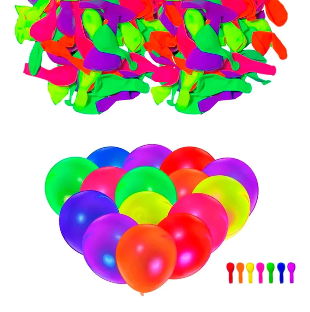 Globos de Látex Flúo Rojo 12'' (2.8 g) - Pack x25 Unidades