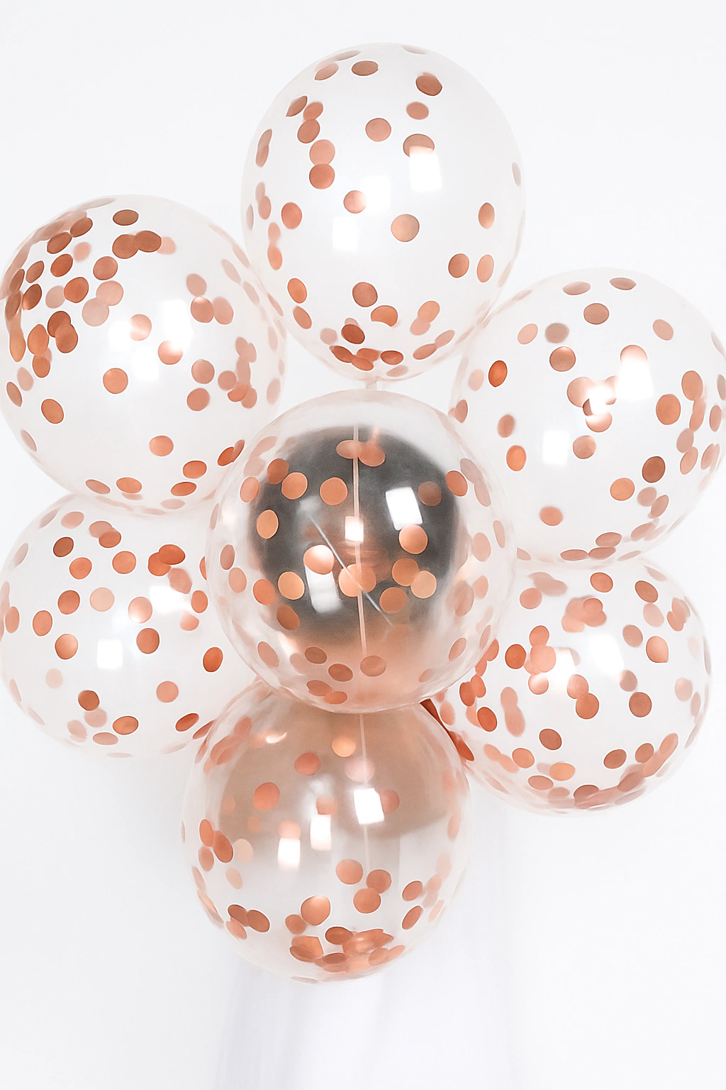 Globos de Látex Cristal con Confetti Rosa God 12'' - Pack x100 Unidades
