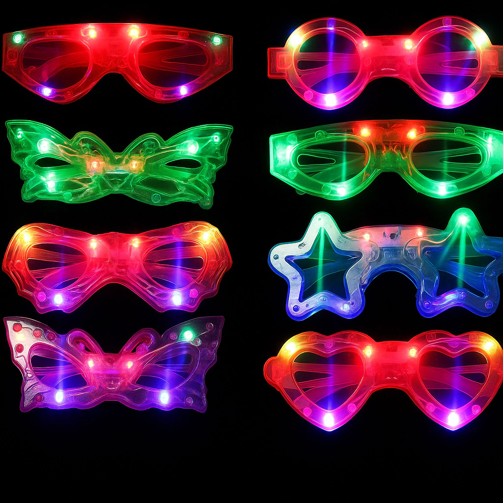 Anteojos Luminosos Rayados con 3 LED