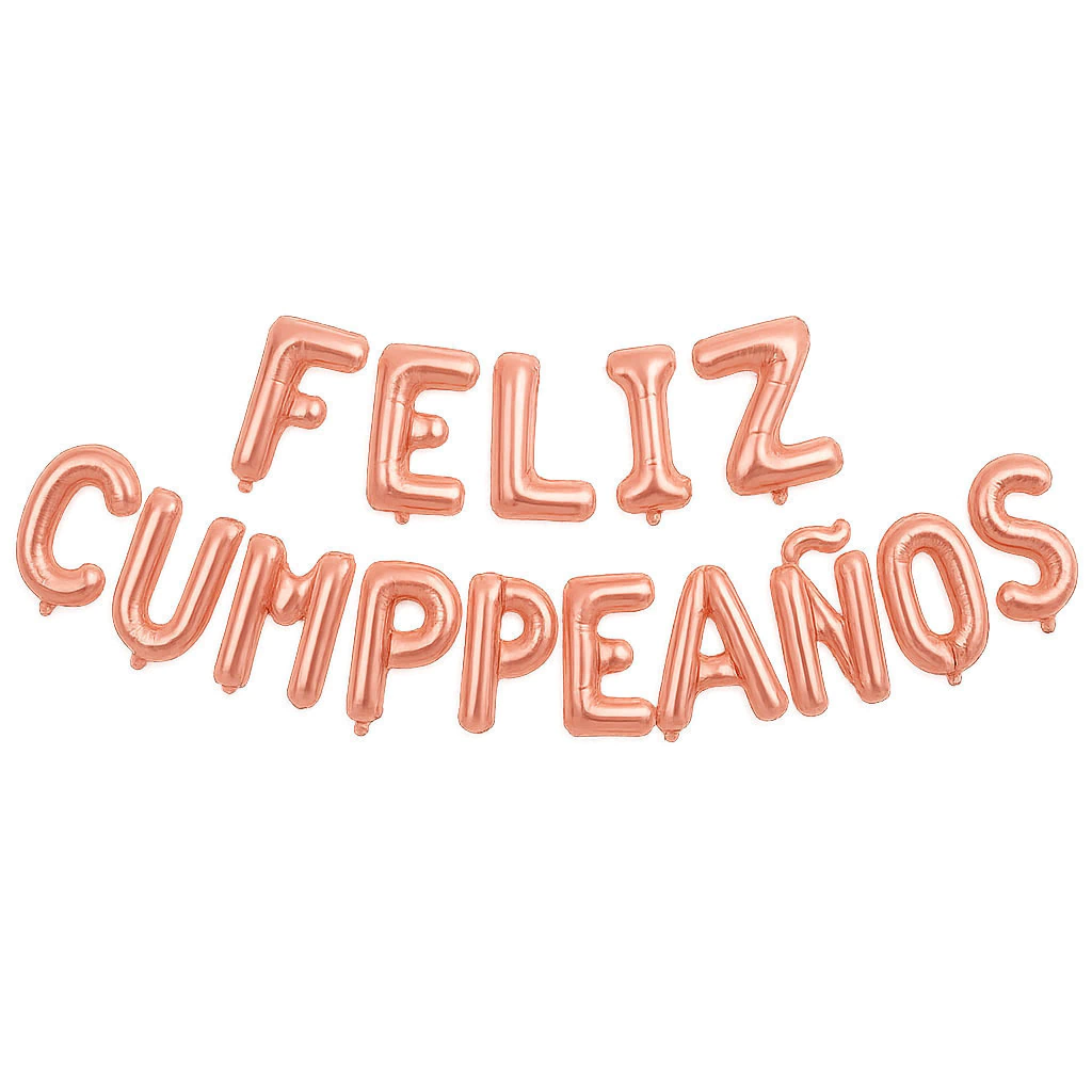 Globo Metalizado "Feliz Cumpleaños" (Frase Imprenta)