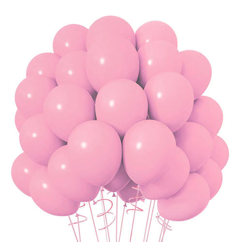 Globos de Látex Pastel Rosa 10'' (2.2 g) Yehua - Pack x100 Unidades