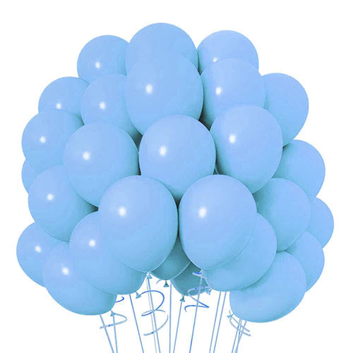 Globos de Látex Pastel Celeste 10'' (2.2 g) Yehua - Pack x100 Unidades