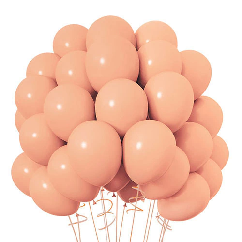 Globos de Látex Pastel Naranja 10'' (2.2 g) Yehua - Pack x100 Unidades