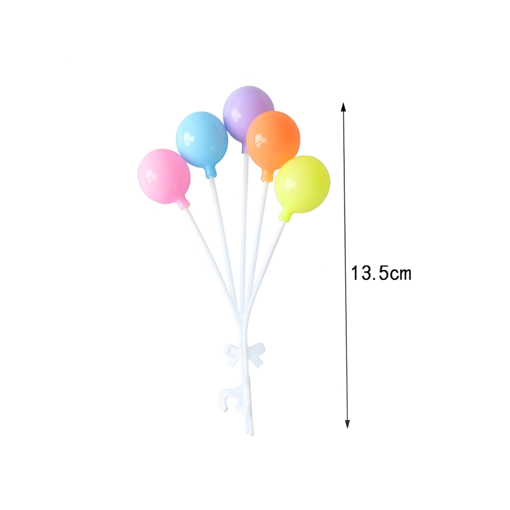 Adorno para Torta - Globos Multicolor (Pack x5)