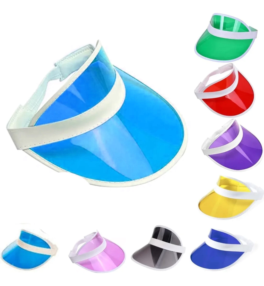 Visera Retro Celeste Transparente