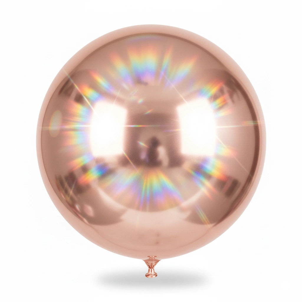 Globo Metalizado Esfera 4D Rosa Gold 22" (56 cm)