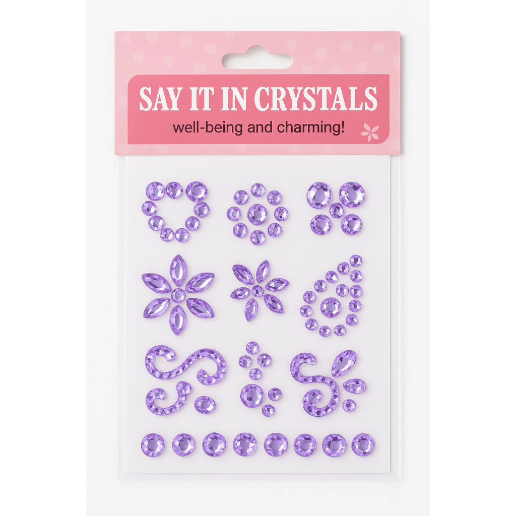 Cristales Gemas Autoadhesivos en Forma y Colores Surtidas Mini