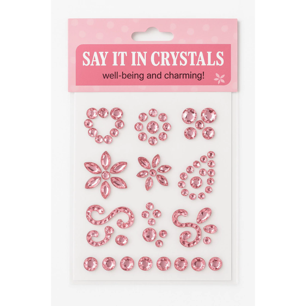 Cristales Gemas Autoadhesivos en Forma y Colores Surtidas Mini