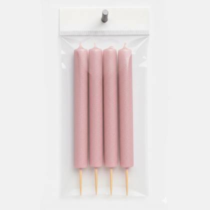 Bengalas Gibreada Rosa Pastel 12 cm - Pack x4 Unidades
