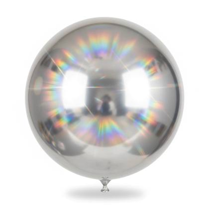 Globo Metalizado Esfera 4D Plata 22" (56 cm)